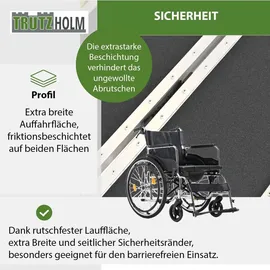Trutzholm Rollstuhlrampe klappbar 152 cm Traglast 272 kg Alu grau schwarz beschichtet