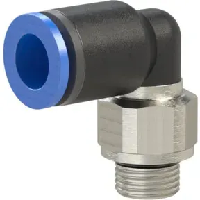 Riegler L-Steckverschraubung »Blaue Serie«, drehbar, G 3/8 außen,  Ø16 mm