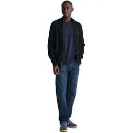 GANT Strickjacke Casual COTTON ZIP Cardigan Stehkragen, Baumwolle, Langarm