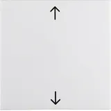 Berker Wippe mit Aufdruck Symbol Pfeile polarweiß, glänzend