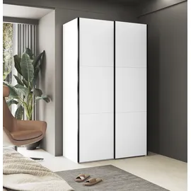 otto home Kleiderschrank OTTO HOME "Eastvale, 120x64x210cm, ideal für kleine Räume oder Nischen", weiß, B:120cm H:210cm T:64cm, FSC-zertifizierter Holzwerkstoff, Melamin, Metall, Schränke, Kleiderschrank, Schrank mit Schwebetüren, FSC-zertifiziert, Metallgriffe