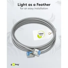 goobay LAN-Kabel Cat.6a 0,25m grau