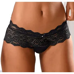 Panty LASCANA, Damen, Gr. 44/46, schwarz, Spitze, Obermaterial: 90% Polyamid, 10% Elasthan, eng, Unterhosen, Dessous aus Spitze