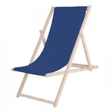 Sonnenliege Liegestuhl Strandliege Gartenliege Freizeitliege Buchenholz blau