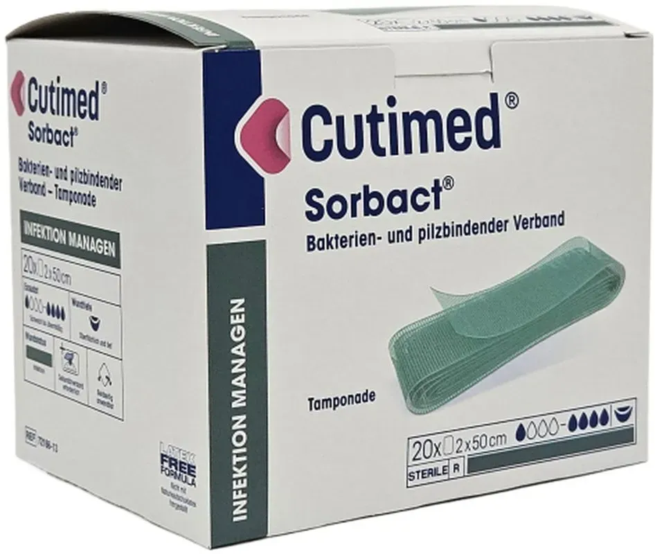 Cutimed Sorbact Tamponaden 2x50 cm