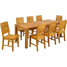 G + K Esstisch 140x90 cm - ausziehbar Wildeiche massiv - 140 x 90 ausziehbar