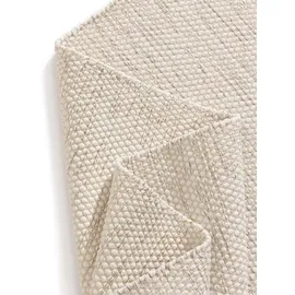 benuta basic Baumwollteppich Ron Cream 60x120 cm - Moderner Kurzflor-Teppich für Wohnzimmer