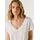 Pepe Jeans T-Shirt PEPE JEANS "MEGAN V-NECK", Damen, Gr. S, weiß, Leinenmischung, Obermaterial: 50% Baumwolle, 50% Leinen, unifarben, hüftlang, V-Ausschnitt, abgesteppte Kante, Shirts T-Shirt, im Materialmix mit Leinen