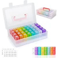 MUSLONG Tablettenbox 31 Tage Morgens Abends, Große Monat Medikamentenbox mit 2 Fächer, handlicher und feuchtigkeitsbeständiger Pillenbox Leicht Zu für Reise & Tägliches Gebrauch Öffnen Pillendose