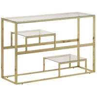 VidaXL Konsolentisch Golden Edelstahl und Hartglas