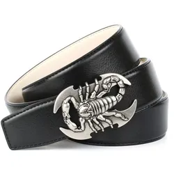 Anthoni Crown Ledergürtel, "Skorpion"-Schließe in altsilberfarben Anthoni Crown schwarz 95