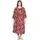 Ulla Popken Bademantel Paisley Rot L-XL