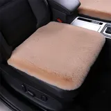 champracer Lammfell Autositzbezug, Flauschige Pelz-Autositz-Kissen, Lammfell SitzbezüGe Auto Vordersitze, Universal Fit PlüSch Auto Sitzkissen Winter Warm (Milchtee)