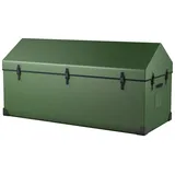 COSTWAY Gartenbox, 658L wetterfest mit Metallgestell, Tragetasche 150x69x77cm grün