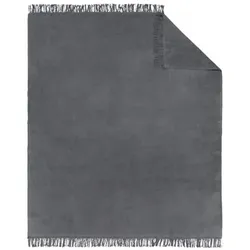 Ibena Uni Decke Braga anthrazit 150x200