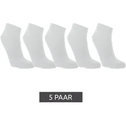 5 Paar CINQUE Herren Sneaker-Socken schlichte Baumwoll-Socken Oeko-Tex zertifiziert - Standard 100 Weiß - 43-46