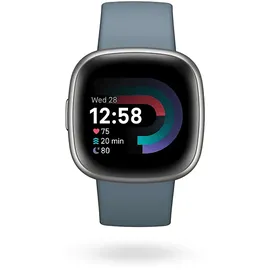 Fitbit Versa 4 aluminium platin/wasserfallblau