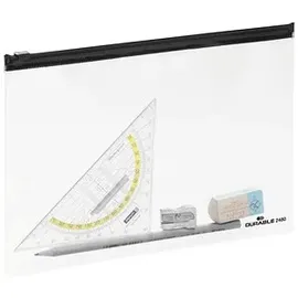 Durable Gleitverschlussbeutel ZIP BAG transparent/schwarz 0,43 mm, 5 St.