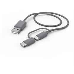 Hama 2in1-USB-Kabel (Grau)