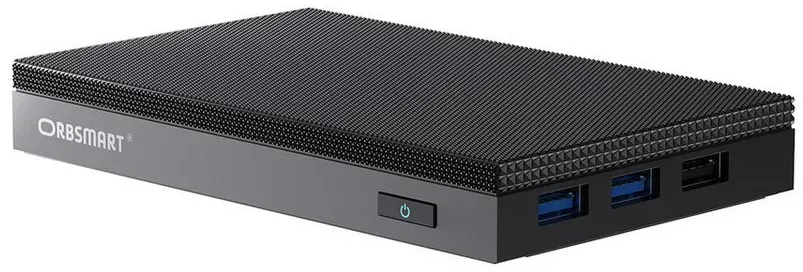 Orbsmart AW-15L Desktop-PC Büro/Office Computer Mini-PC (Intel Alder Lake N100, passiv, Windows 11 Pro 4K, WIFI 6, lüfterlos, lautlos) schwarz