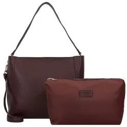 Seidenfelt Persby Schultertasche 40 cm very dark red-gold