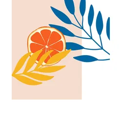 Bild KOMAR "Illustration Drooping Leaves", bunt (farbe bild(er): bunt), B:40cm H:50cm, Papier, Holz, Bilder, Wandbild zur Dekoration - ohne Rahmen