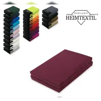 EXKLUSIV HEIMTEXTIL Spannbettlaken Jersey 60 x 120 - 70 x 140 cm rot 2 St.
