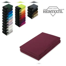 EXKLUSIV HEIMTEXTIL Spannbettlaken Jersey 60 x 120 - 70 x 140 cm rot 2 St.