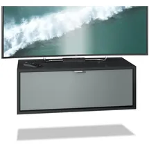 Vladon Lana Lowboard 80 x 29 x 37 cm Schwarz matt/MDF