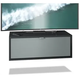 Vladon Lana Lowboard 80 x 29 x 37 cm Schwarz matt/MDF