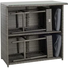 Estexo Polyrattan Gartenbar Set Gartenmöbel Sitzgruppe Rattan Bar Tresen Barset Tisch