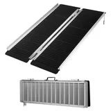 Wiltec Rollstuhlrampe faltbar 122 cm 270 kg Gehhilfe schwarz