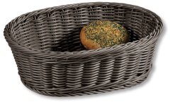 Kesper Obstkorb aus Vollkunststoffgeflecht, spülmaschinentauglich, Langlebiger Korb für die Aufbewahrung von Obst oder Brot, 1 Korb, Maße (B x L x H): 23 x 29,5 x 9,5 cm