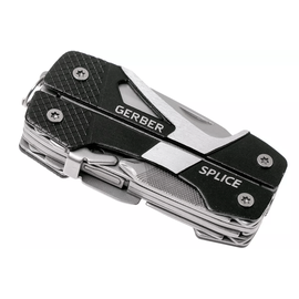 Gerber Multifunktionswerkzeug mit Schere, 8 Funktionen, Splice Pocket Tool, Aluminium/Edelstahl, Schwarz, 31-000013