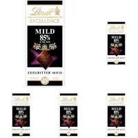 Lindt EXCELLENCE 85% Kakao - Milde Edelbitter-Schokolade | 100 g Tafel | Extra milde Bitter-Schokolade | Intensiver Kakao-Geschmack | Dunkle, Vegane Schokoladengeschenk | 100g (5er Pack)