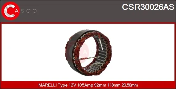CASCO Stator, Generator csr30026as 118mm