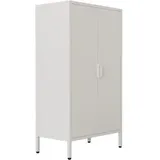 VCM Highboard Flokas M 919944, weiß, 60 x 110 x 35cm, Industrie Style, aus Metall