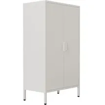 VCM Highboard Flokas M 919944, weiß, 60 x 110 x 35cm, Industrie Style, aus Metall