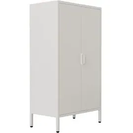 VCM Highboard Flokas M 919944, weiß, 60 x 110 x 35cm, Industrie Style, aus Metall