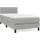 vidaXL Boxspringbett mit Matratze Hellgrau 100 x 200 cm Stoff
