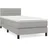 vidaXL Boxspringbett mit Matratze Hellgrau 100 x 200 cm Stoff