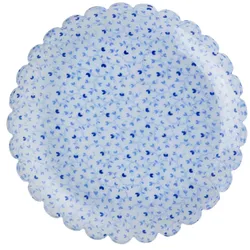 RICE Acryl Kuchenteller, blau
