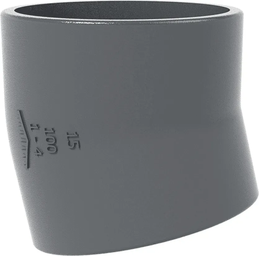 KML-Bogen DN 125, 15 Grad
