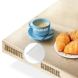 KARAT Farbige Tischfolie mit abgeschrägter Kante - Tischdecke nach Maß, Farbe & Größe wählbar - Folie, Schutzfolie, Tischschutz (Imperial, Transparent mattiert, B:80 x L:85 cm)