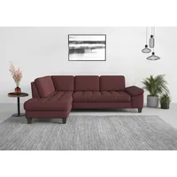Sit&more Ecksofa "Westham L-Form", lila (chianti), B:261cm H:88cm T:179cm,