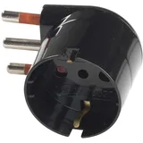 Rosi Adapter RS78030 Schuko Typ F Schwarz 16A 2P+T 90° platzsparend