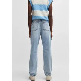 HUGO BOSS Loose-fit-Jeans »Nate« in heller Waschung Gr. 29 Länge 32, Turquoise/Aqua448, , 84260009-29 Länge 32