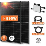 890W Balkonkraftwerk - bifaziale Solarmodule, Hoymiles HMS-800W Wechselrichter WiFi