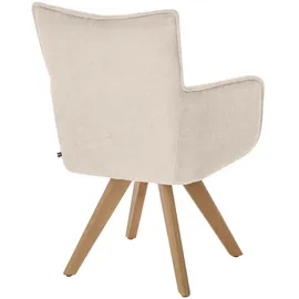 Set One by Musterring Armlehnstuhl »Tucson« (Set) 2er-Set, drehbar mit Rückholfunktion, Stativgestell aus Eiche massiv,