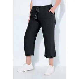 Ulla Popken Funktionshose 7/8-Leinenhose Schwarz 44